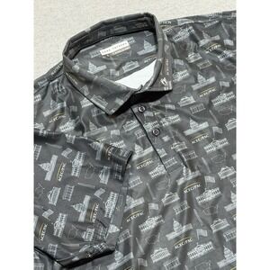 Fore Fathers Mens Large ACEC/PAC Washington DC Landmarks Golf Polo Shirt Gray